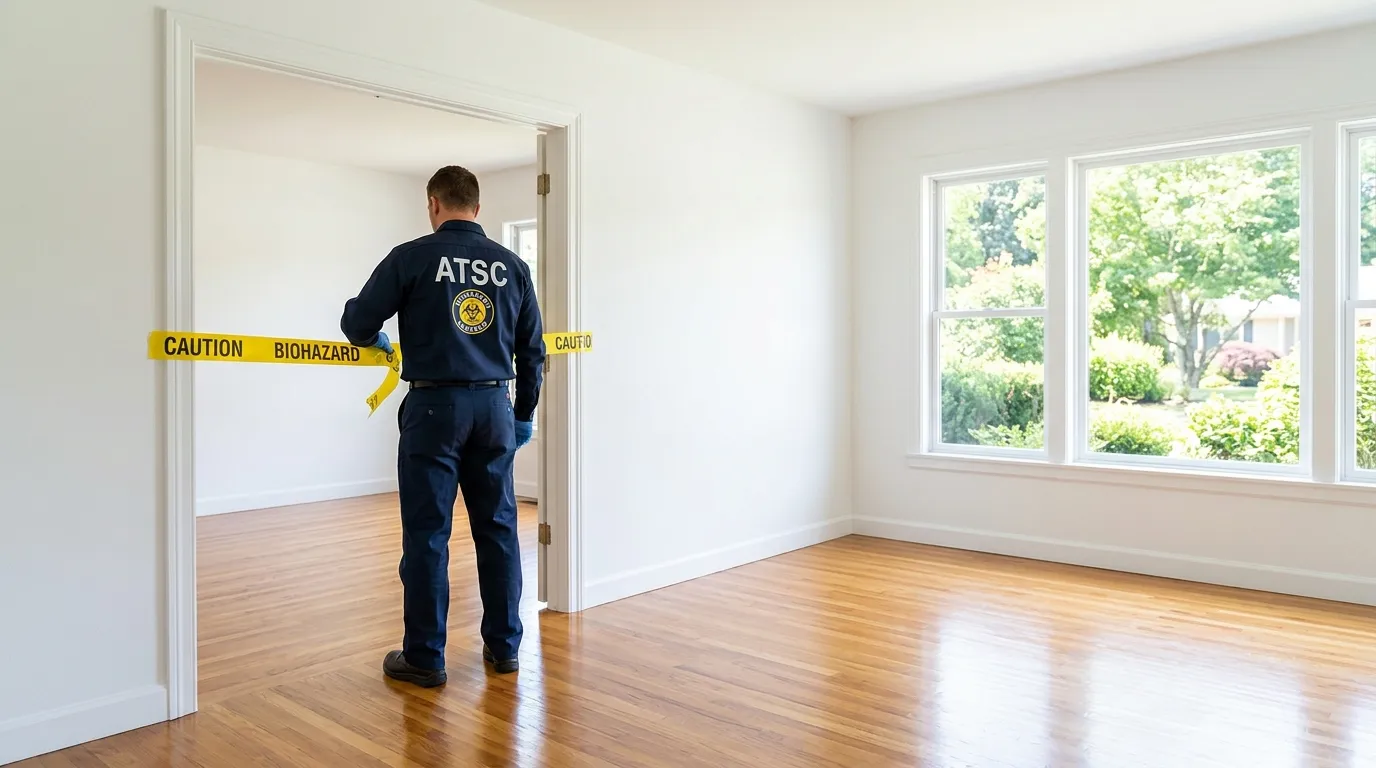 Certified biohazard cleanup crew performing Crime Scene Cleanup in Middletown